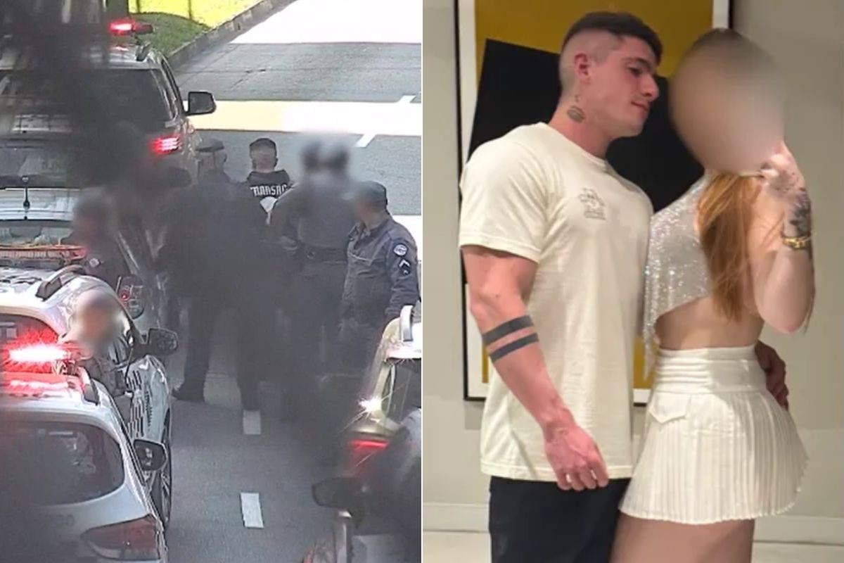 Câmeras flagram fuga e prisão de fisiculturista que espancou namorada no litoral de SP; VEJA
