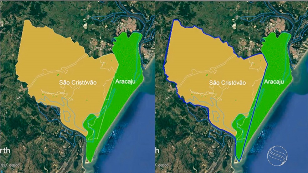 Limite territorial entre Aracaju e São Cristóvão — Foto: TV Sergipe