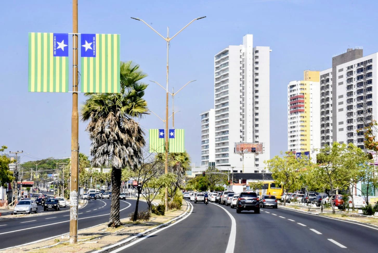 Bandeiras do Piauí ganham destaque nas ruas de Teresina