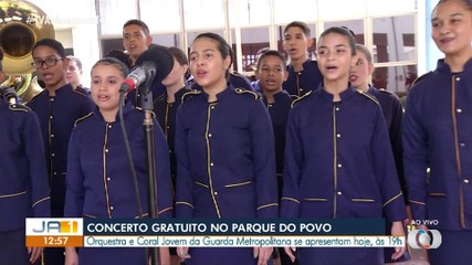 Orquestra e Coral Jovem da Guarda Metropolitana se apresentam no Parque do Povo