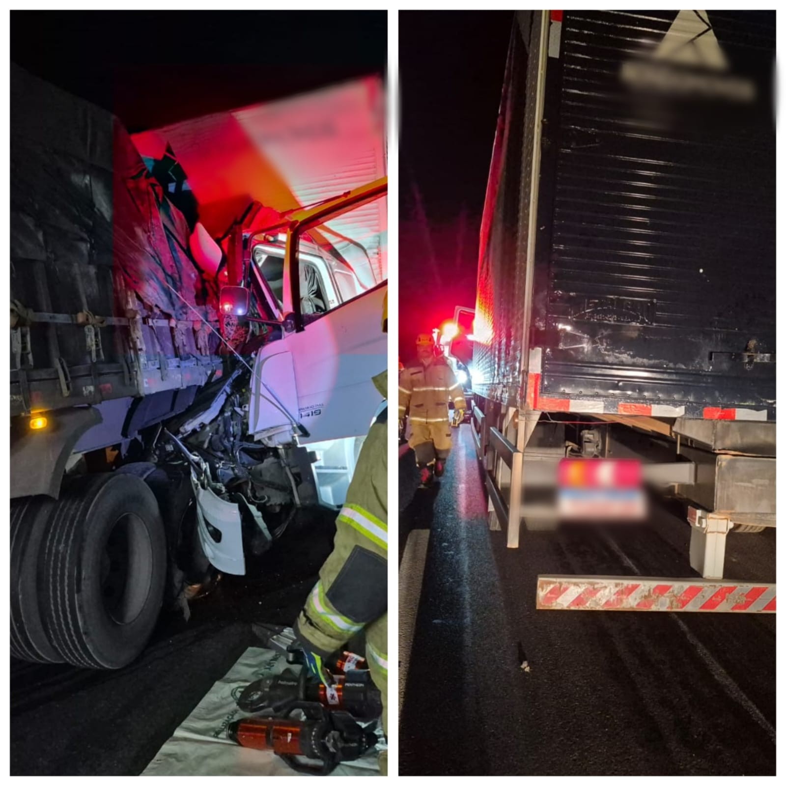 Caminhão carregado com móveis bate na traseira de carreta na BR-135 | G1