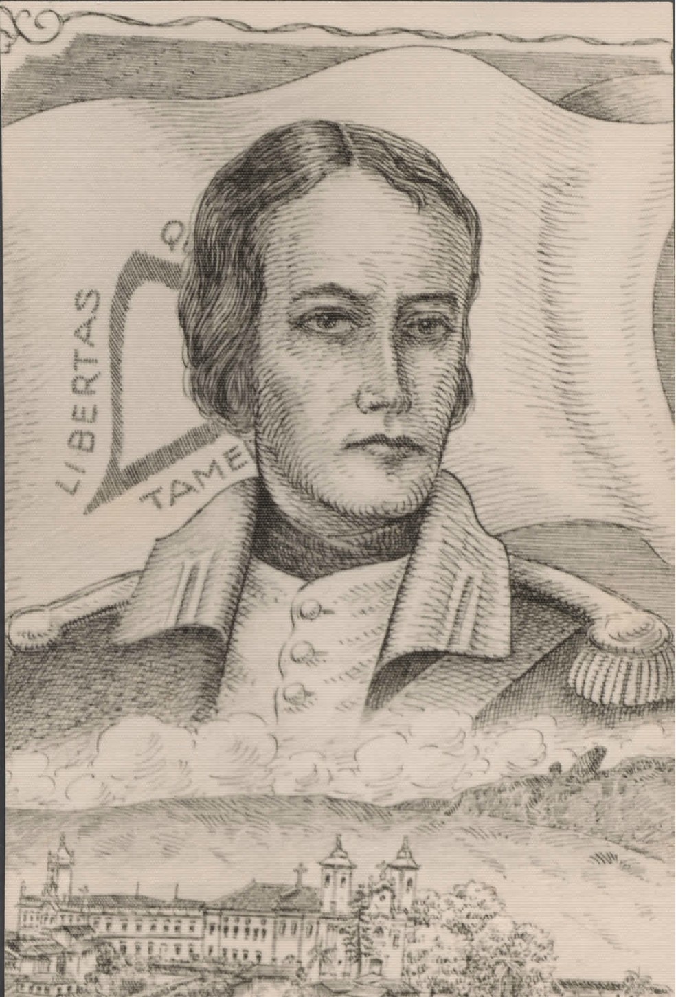 Retrato de Tiradentes   — Foto: Arquivo Público Mineiro/Reprodução