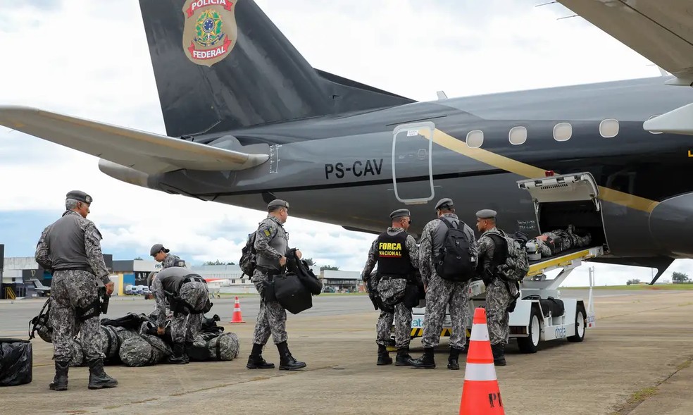 Fora Nacional vai atuar na Terra Indgena Alto Turiau no MA para conter invaso de madeireiros e garimpeiros — Foto: Tom Costa/MJSP