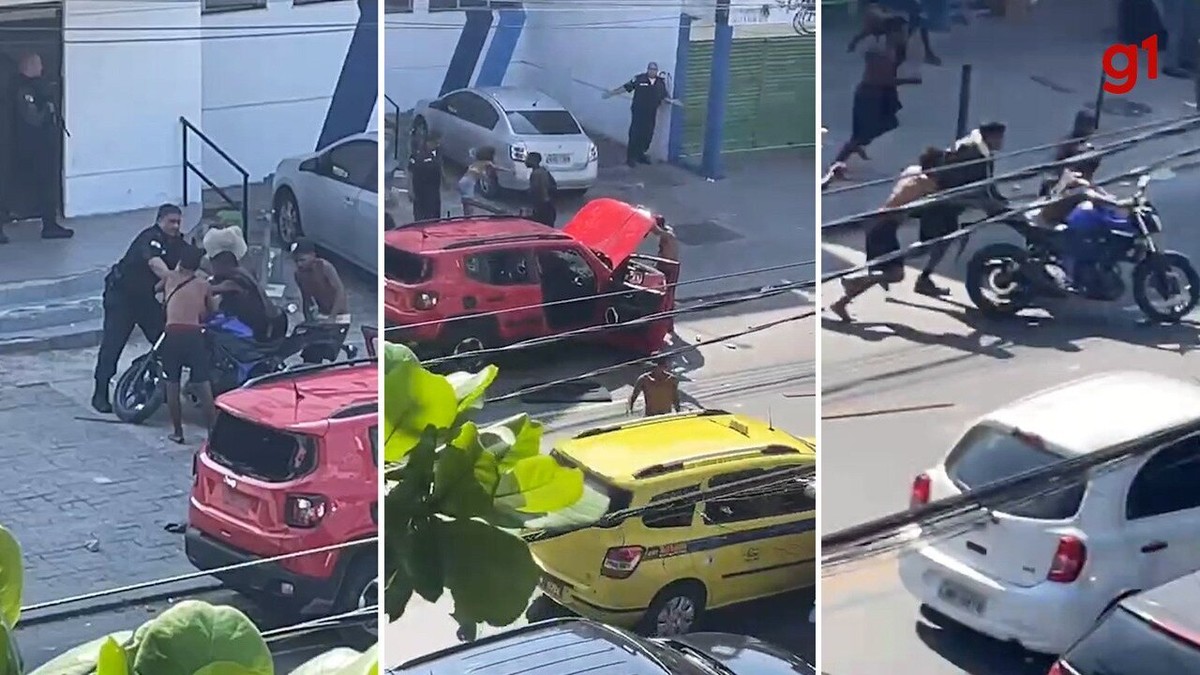 Homens destroem carro em frente a policiais na Cidade de Deus; PMs são presos por suspeita de omissão