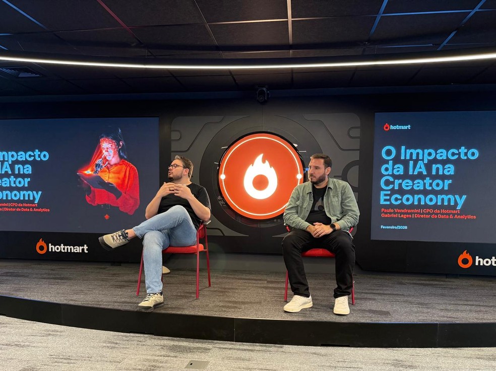 Apresentação do estudo “O Impacto da Inteligência Artificial na Creator Economy” da Hotmart — Foto: g1