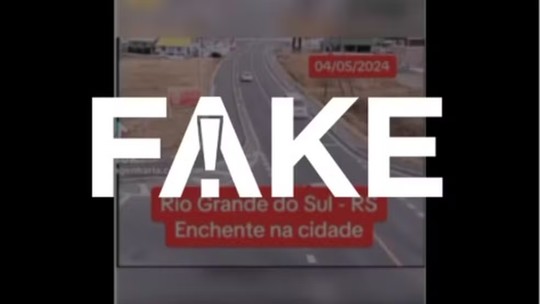 É #FAKE vídeo de onda em estrada no RS; imagens são do Japão - Foto: (Reprodução)