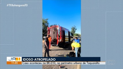 Idoso é atropelado na BR-010