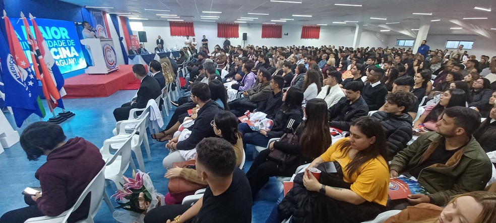 Juramento do jaleco foi marcado por vários momentos na UCP -PJC. — Foto: Assessoria.
