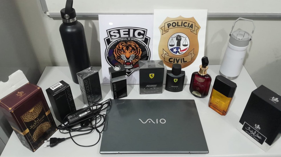 Dois homens são presos por furto e receptação de produtos em São Luís — Foto: Divulgação/Polícia Civil