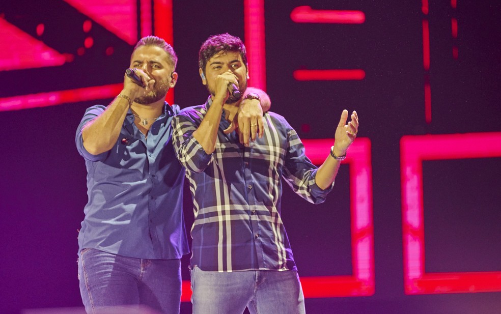 Zé Neto e Cristiano fizeram show com grandes sucessos da carreira no Ribeirão Rodeo Music 2024 em Ribeirão Preto, SP — Foto: Érico Andrade/g1