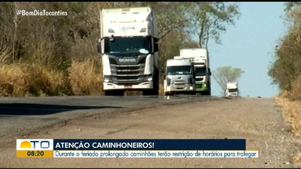 Caminhões terão restrições nas rodovias do estado durante feriado prolongado