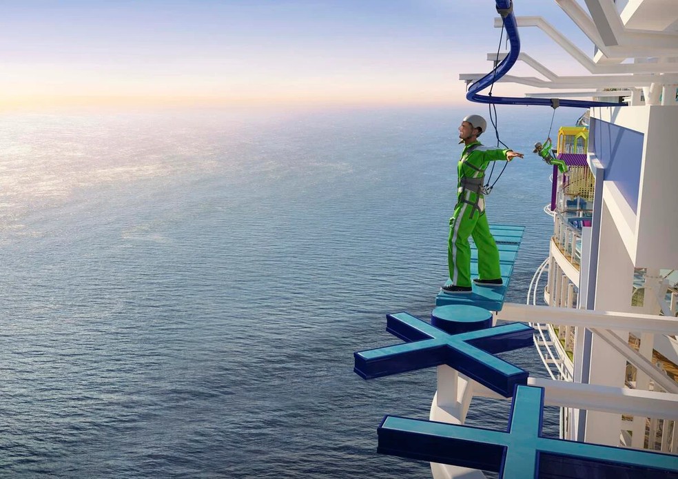Borda da Coroa, atração no Icon of the Seas — Foto: Divulgação - Royal Caribbean
