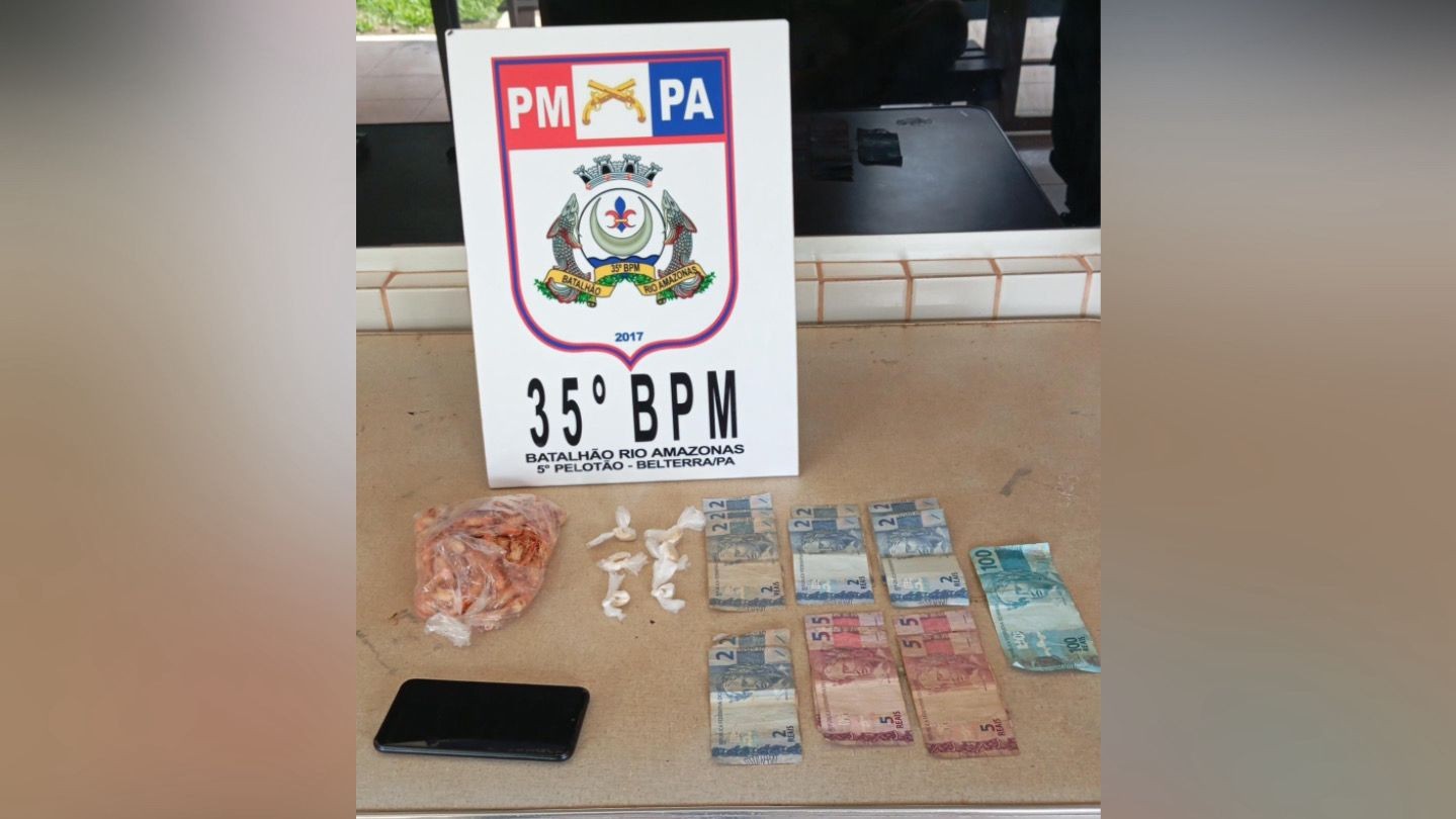 Droga é encontrada escondida dentro de saco de camarão em ônibus que faz linha para Belterra