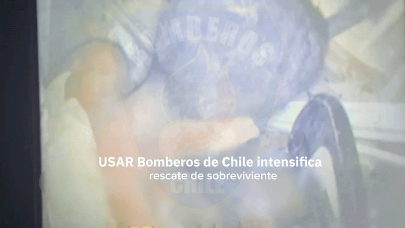 VÍDEO: socorristas fazem contato com venezuelano preso há 7 dias sob escombros de shopping