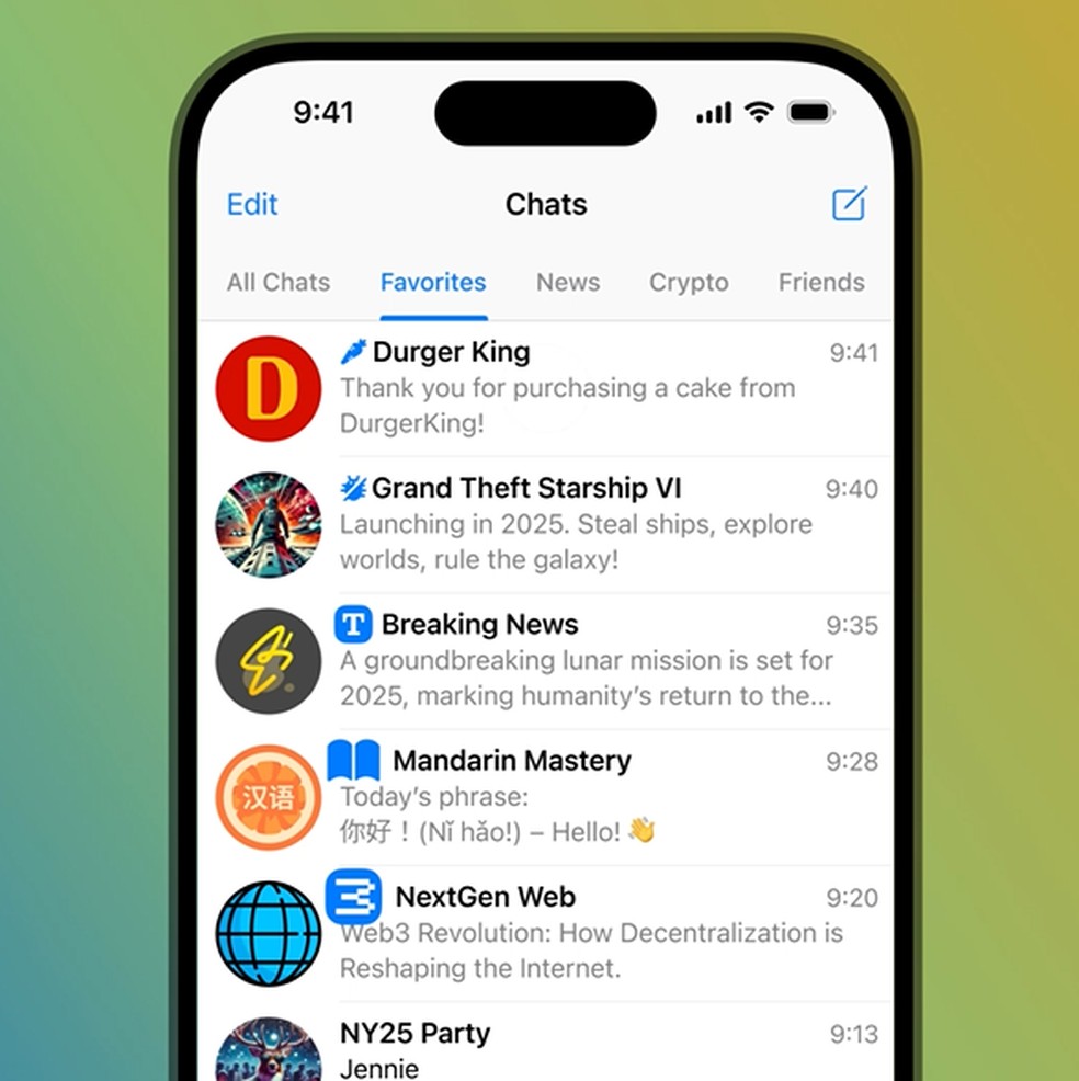 Selo personalizado concedido por empresas já verificadas no Telegram — Foto: Divulgação/Telegram