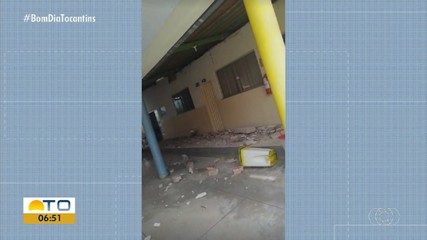 Teto de escola desaba na região sul de Palmas