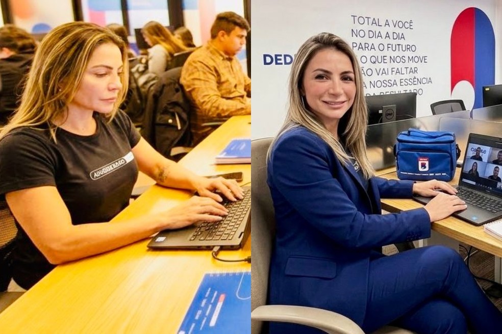 A ex-coordenadora de tecnologia Vanessa Marques, de 46 anos, trabalhou por dois anos nas Casas Bahia, onde atuava no modelo remoto. — Foto: Arquivo Pessoal/Redes Sociais