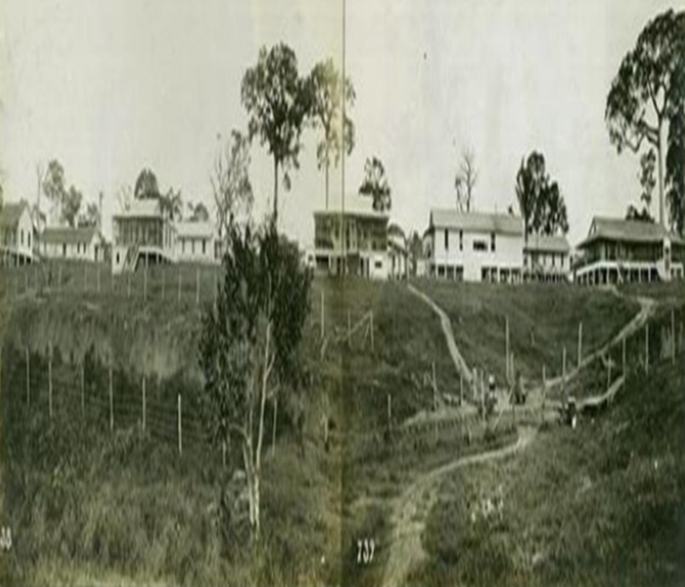 Instalações do Hospital da Candelária no ano de 1909, em Porto Velho  — Foto:  Dana Merrill/ Acervo Antônio Cândido