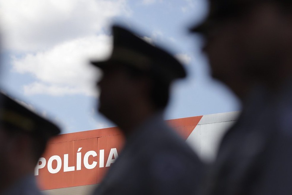 Policiais participam de cerimônia da Secretaria de Segurança Pública de São Paulo.  — Foto: Divulgação/GESP