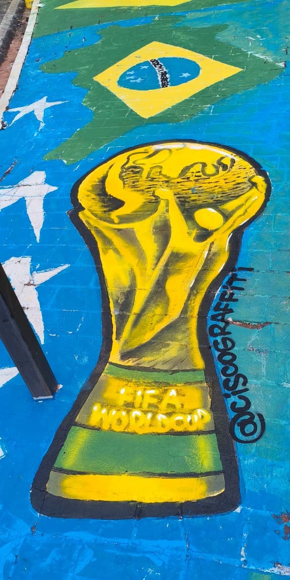 2 de 6
Copa 2026: Bauru entra no clima do mundial com mutir&atilde;o de pintura no Parque Vit&oacute;ria R&eacute;gia &mdash; Foto: Klauber Augusto/Arquivo pessoal