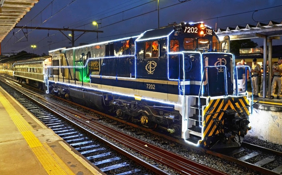 Trem iluminado "Rumo ao Natal" passar por 11 cidades da região de São Carlos, Araraquara e Rio Claro — Foto: Divulgação