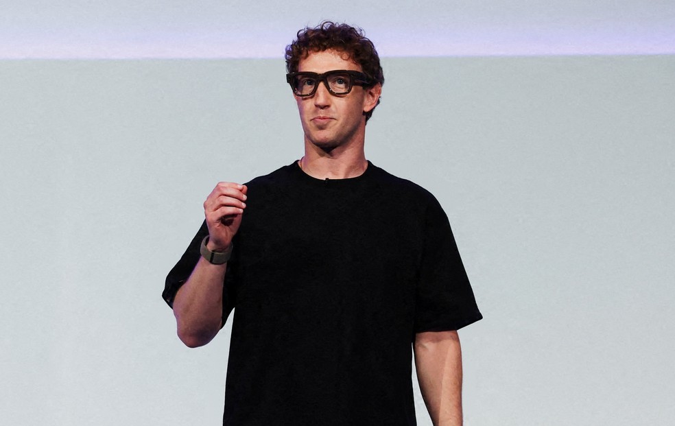 Mark Zuckerberg durante o Meta Connect em setembro de 2025 — Foto: REUTERS/Carlos Barria