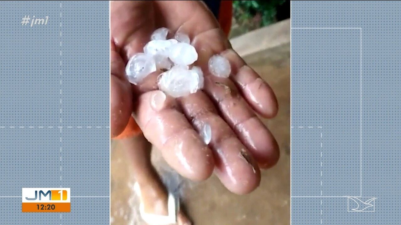 Moradores registram chuva de granizo em Timon, no MA | G1