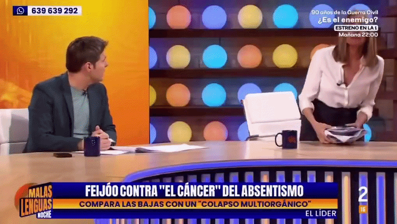 Apresentadora abandona programa ao vivo na Espanha e acusa colega de assédio moral: 'Não aguento mais'
