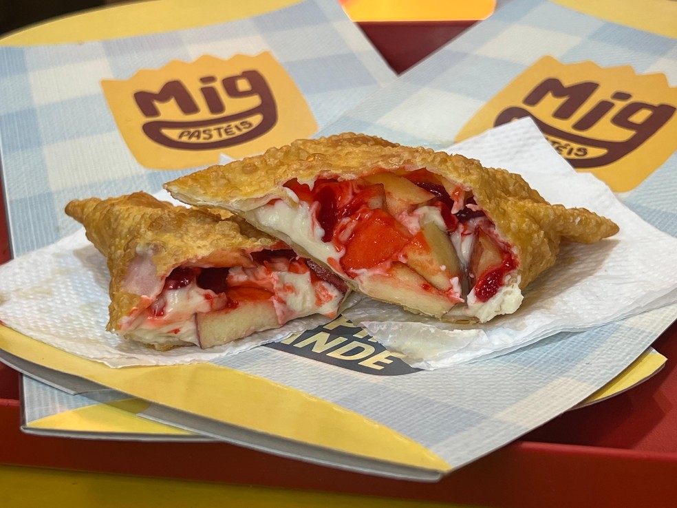 Pastel de maçã do amor — Foto: TV Cabo Branco/Reprodução