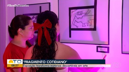 Exposição transforma materiais descartáveis em arte