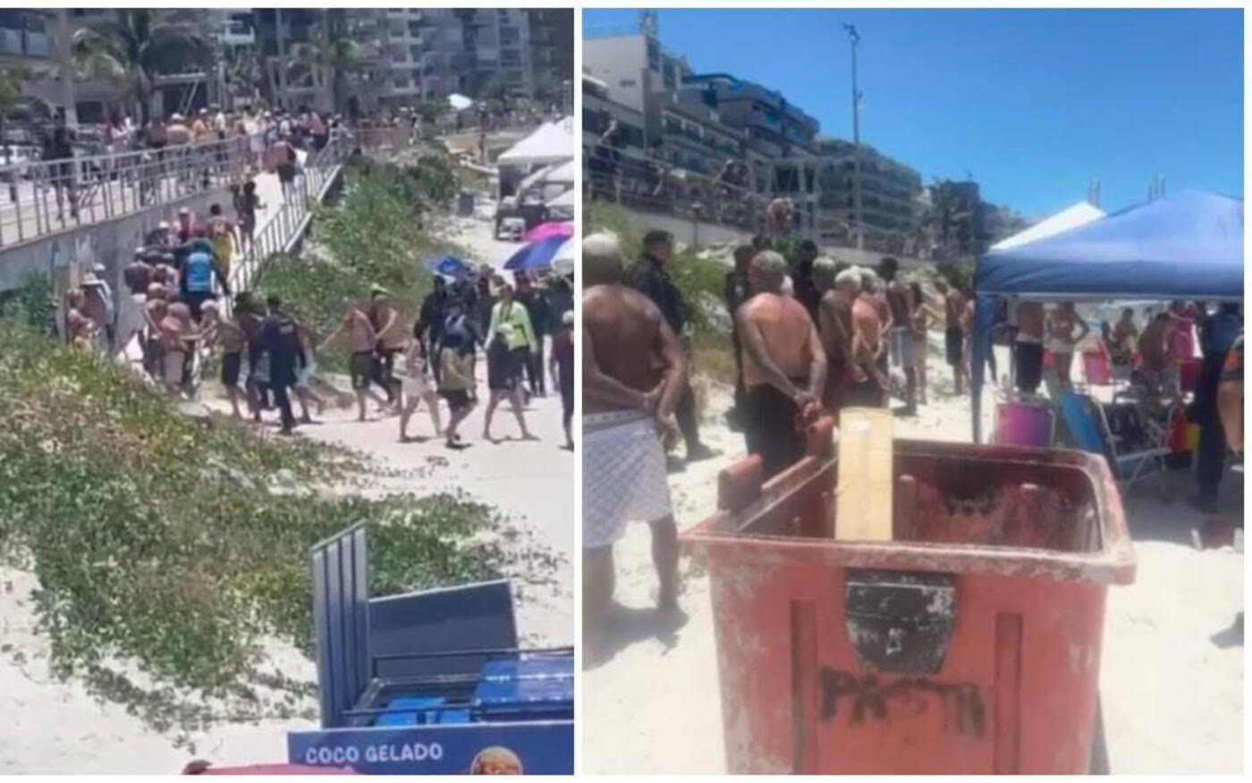 Agentes detêm 13 homens na Praia do Forte, em Cabo Frio, com uso de câmeras de segurança