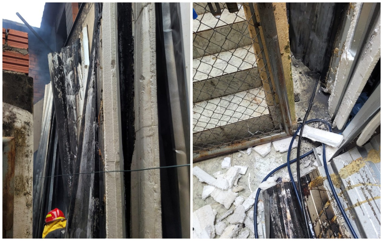 Casa é incendiada após criança brincar com fogo em pedaço de papelão em Salto de Pirapora