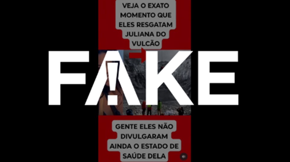 É #FAKE que vídeo mostre resgate de Juliana Marins na Indonésia; gravação é no Monte Everest, no Nepal — Foto: Reprodução