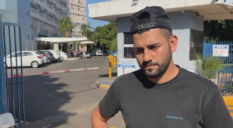 Pai da bebê Érik Guilherme Rosa, de 26 anos, em Araçatuba (SP) — Foto: Reprodução/TV TEM