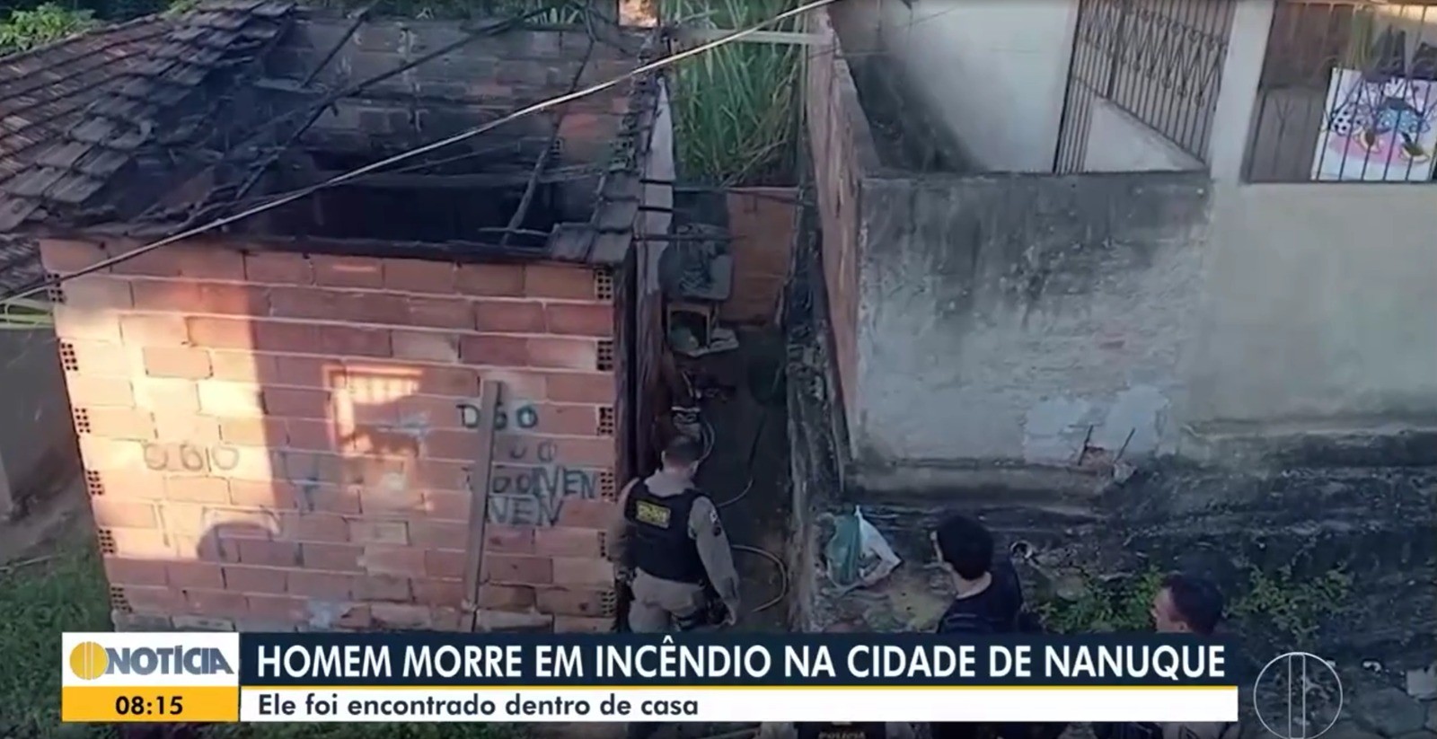 Homem é encontrado morto após incêndio dentro de casa em Nanuque
