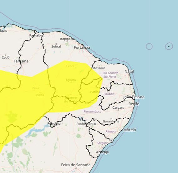 Chuvas intensas e ventos de até 60km/h; confira municípios notificados pelo Inmet com ‘perigo potencial’ até a quinta