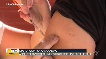 Moradores de Gurupi podem receber imunizantes contra o sarampo no Dia D de vacinação