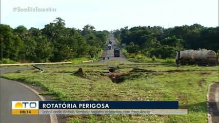 Rotatória em Araguaína tem número alto de acidentes