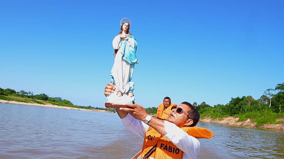 Procissão fluvial dos navegantes abre programação do Novenário de Nossa Senhora da Glória em Cruzeiro do Sul — Foto: Arquivo/Diocese de Cruzeiro do Sul