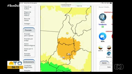 Saiba como fica a previsão do tempo nas regiões do Tocantins