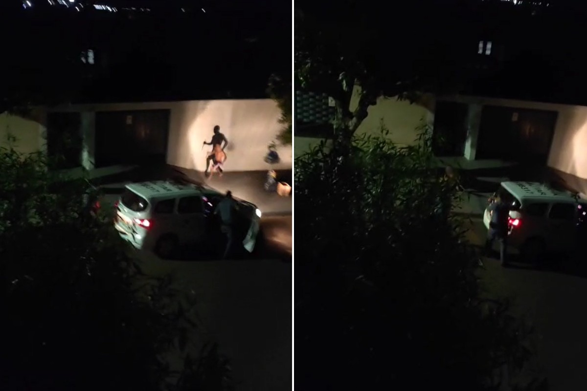 VÍDEO: Homem armado com facas avança em direção a policiais e morre baleado em Presidente Prudente