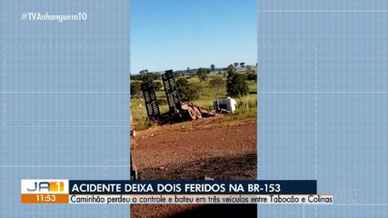 Acidente deixa dois feridos na BR-153