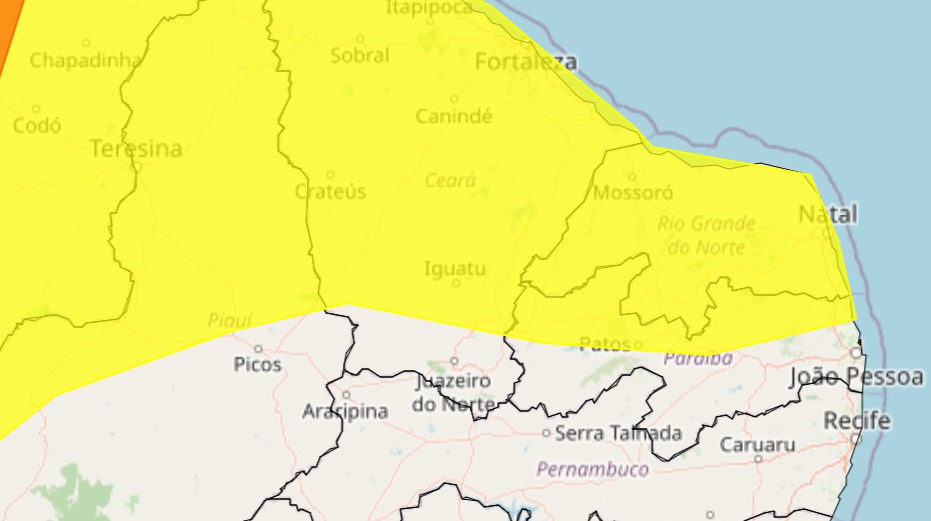 Chuvas na Paraíba: Inmet emite alerta amarelo para 118 municípios