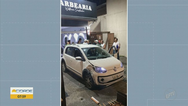 Motorista com sinais de embriaguez invade barbearia em Louveira; uma pessoa ficou ferida