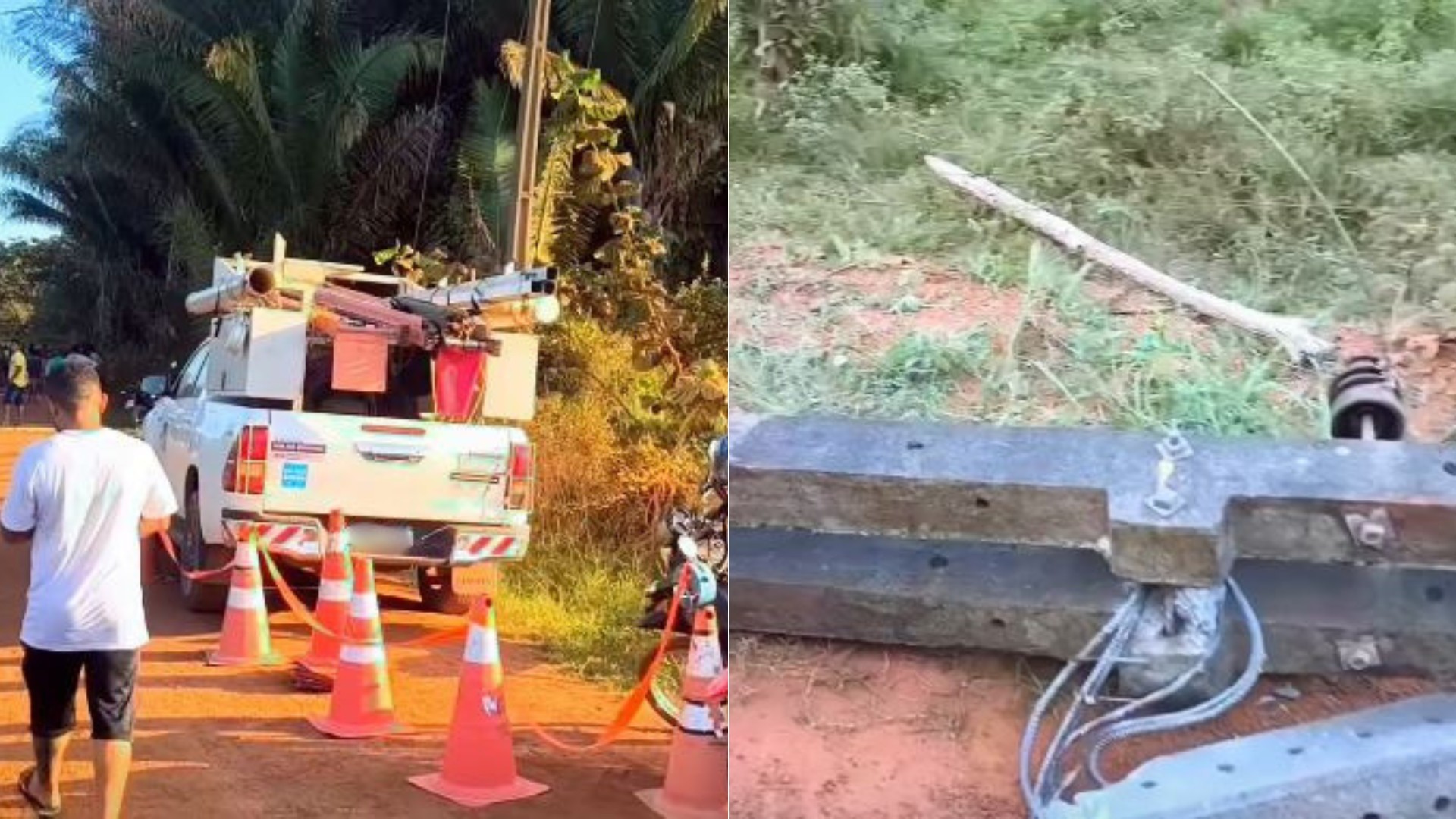 Homem morre após encostar em fios derrubados por carro em acidente em Bacabal, no MA