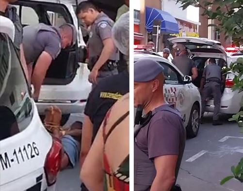 'Amarraram os pés e as mãos, parecendo porco', diz mãe de homem negro que aparece em vídeo sendo preso pela PM de SP