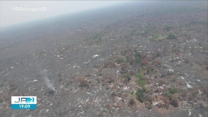 Fogo devasta mais de 1 milhão de hectares na Ilha do Bananal