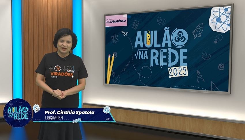 Aulão na Rede: professora fala sobre elementos da comunicação e funções de linguagem
