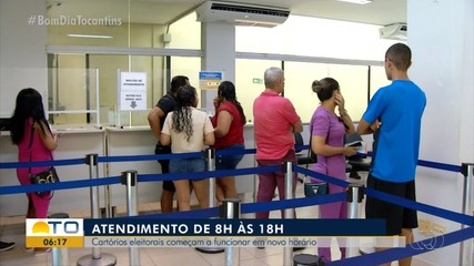 Cartórios eleitorais começam a funcionar em novo horário para atender a população