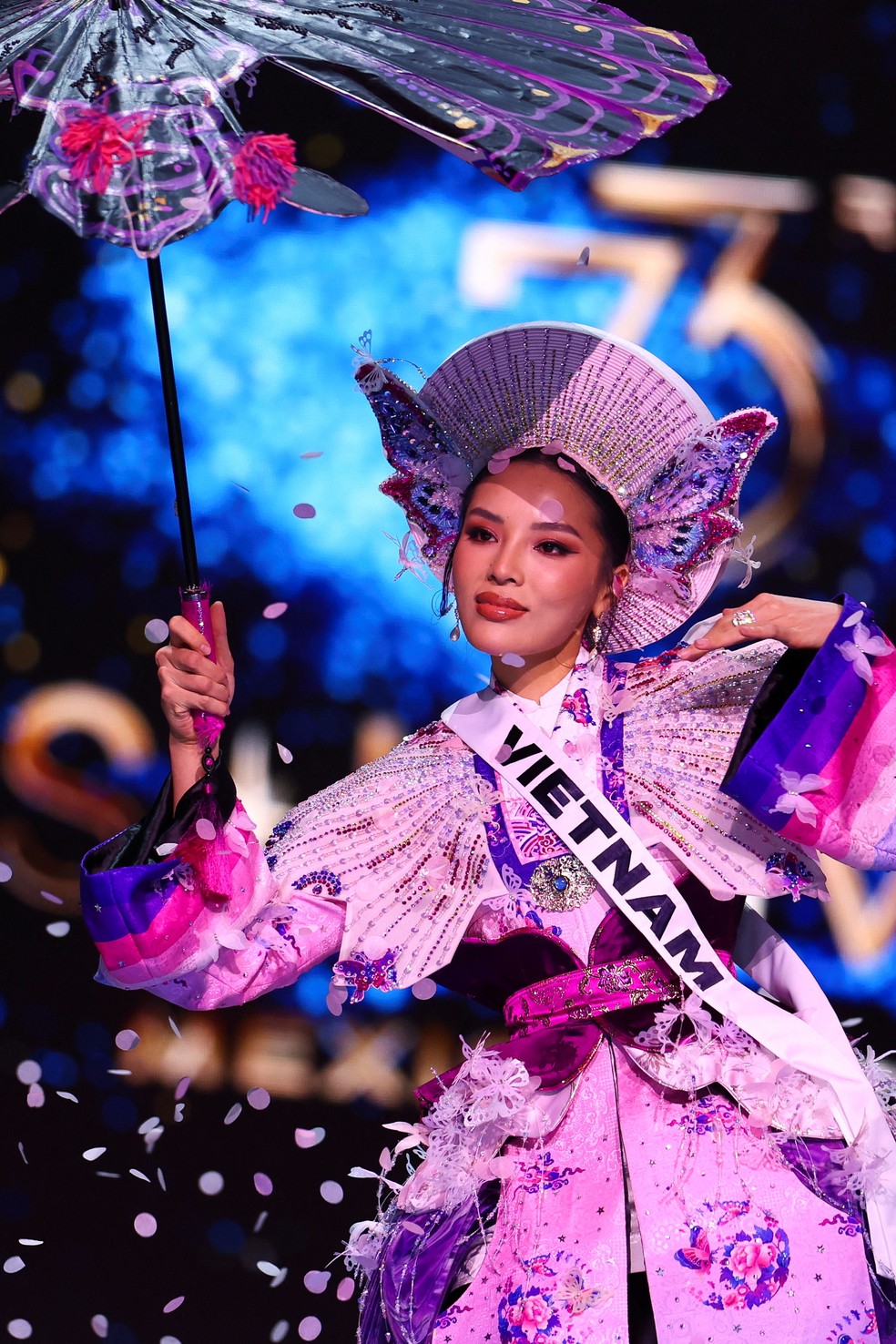 A modelo vietnamita Ky Duyen, candidata ao Miss Universo 2024 — Foto: Raquel Cunha/Reuters